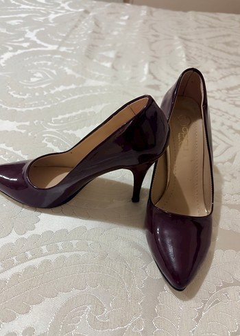 Bordo Rugan Stiletto Topuklu - Görsel 2