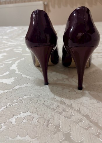 Bordo Rugan Stiletto Topuklu - Görsel 3