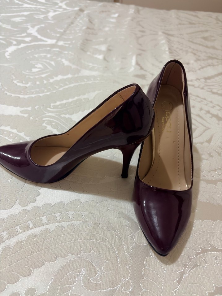 Bordo Rugan Stiletto Topuklu - Görsel 2