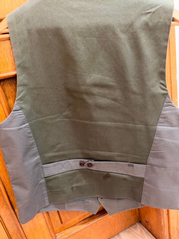 Giovane Marka Düğmeli Gri Keten Erkek Yelek - Görsel 4