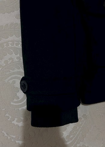 Düğmeli ve Fermuarlı Erkek Kaşe Kaban - Görsel 2