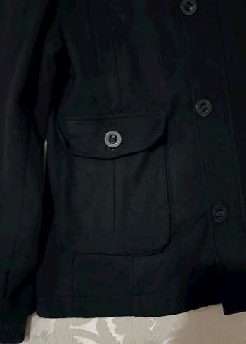 Düğmeli ve Fermuarlı Erkek Kaşe Kaban - Görsel 3