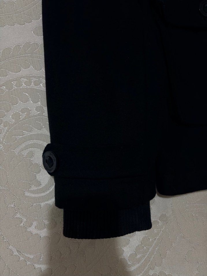 Düğmeli ve Fermuarlı Erkek Kaşe Kaban - Görsel 2