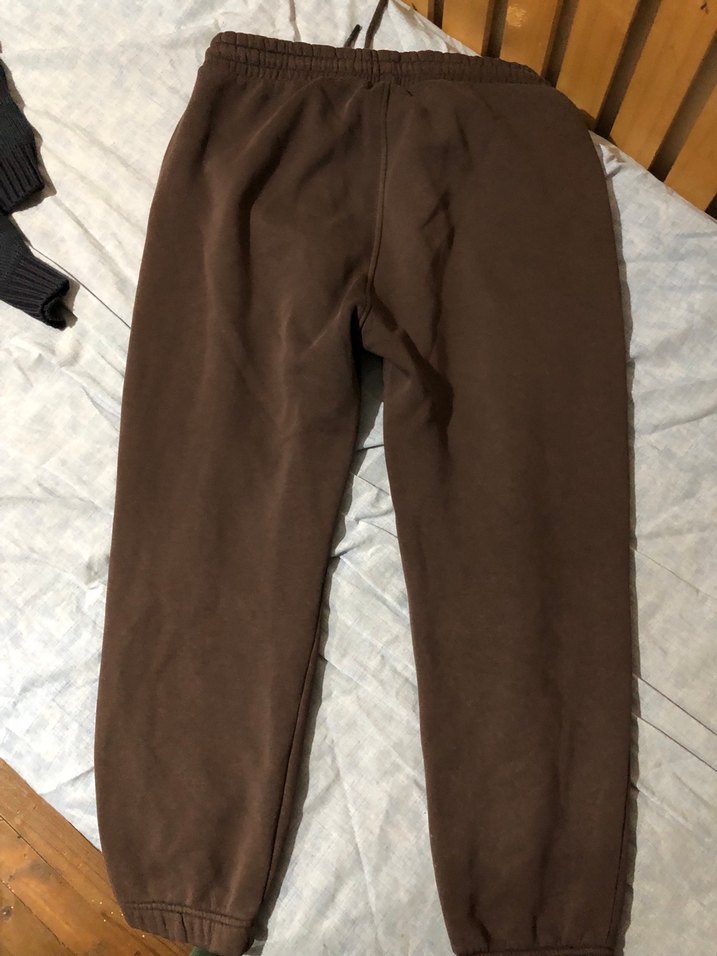 Kahverengi Rahat Kesim Eşofman Altı - Görsel 3