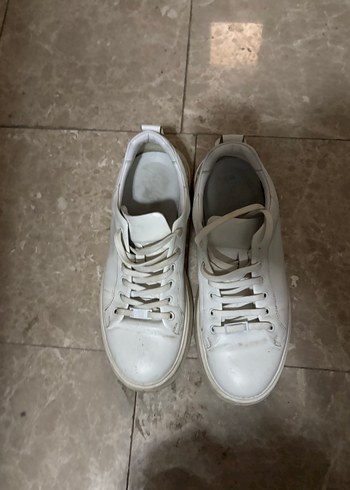 Beyaz Minimalist erkek Sneakers - Görsel 3