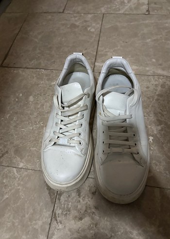 Beyaz Minimalist erkek Sneakers - Görsel 2