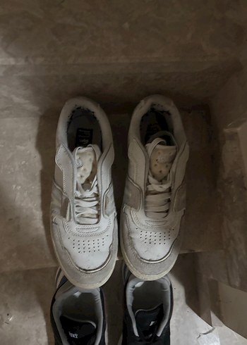 Beyaz Minimalist Platform Topuklu Kadın Spor Ayakkabı - Görsel 3