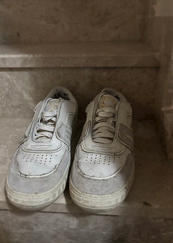 Beyaz Minimalist Platform Topuklu Kadın Spor Ayakkabı - Görsel 2