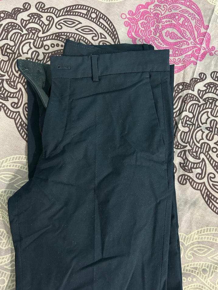 Zara Siyah Baskılı Regular Fit Kumaş Pantolon - Görsel 5