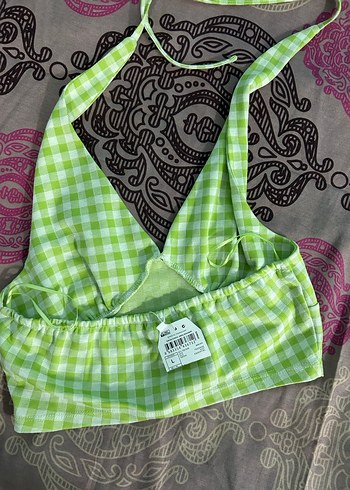 Yeşil Kareli Büstiyer - Görsel 2