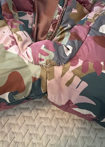 Next kar tulumu Kız Bebek Kamuflaj Desenli Kürklü Tulum - Görsel 6