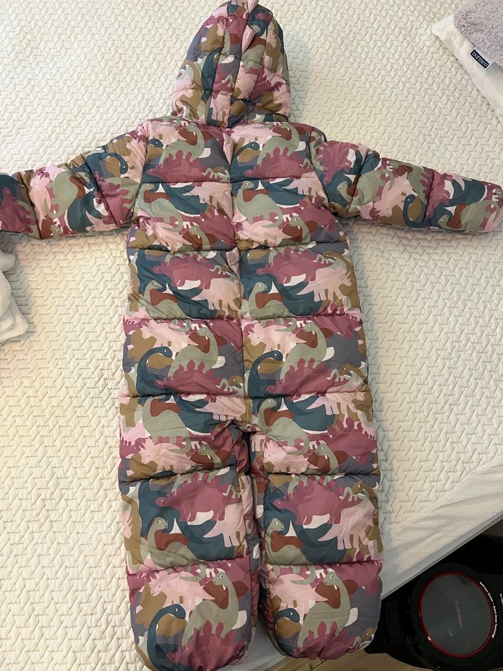 Next kar tulumu Kız Bebek Kamuflaj Desenli Kürklü Tulum - Görsel 3