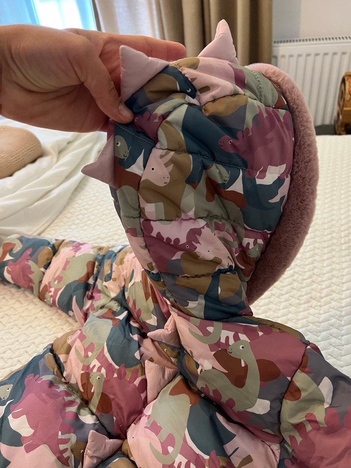 Next kar tulumu Kız Bebek Kamuflaj Desenli Kürklü Tulum - Görsel 4