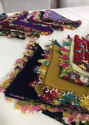 Renkli Dantel Detaylı Bohem Kadın Şal - Görsel 3