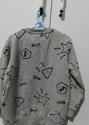 LC Waikiki 3-4 Yaş Gri Baskılı Bebek Önlüğü - Görsel 3