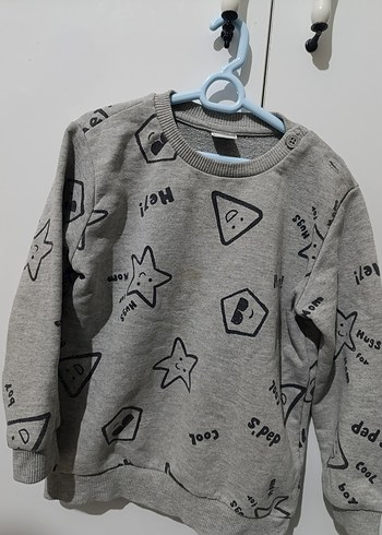 LC Waikiki 3-4 Yaş Gri Baskılı Bebek Önlüğü - Görsel 2