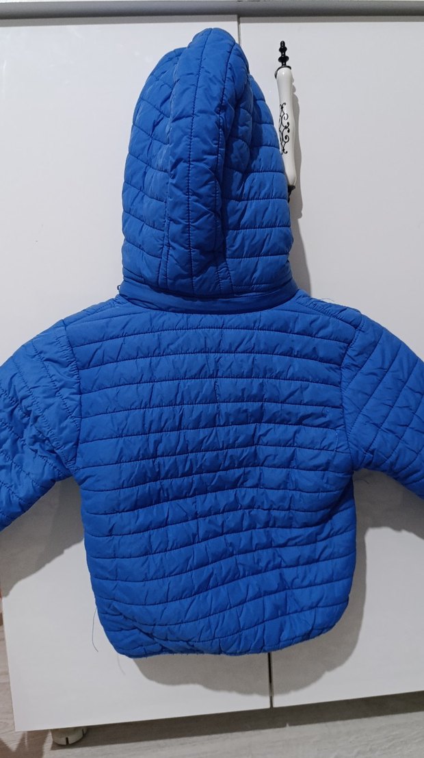 Mavi Fermuarlı Erkek Çocuk Mont - Görsel 2