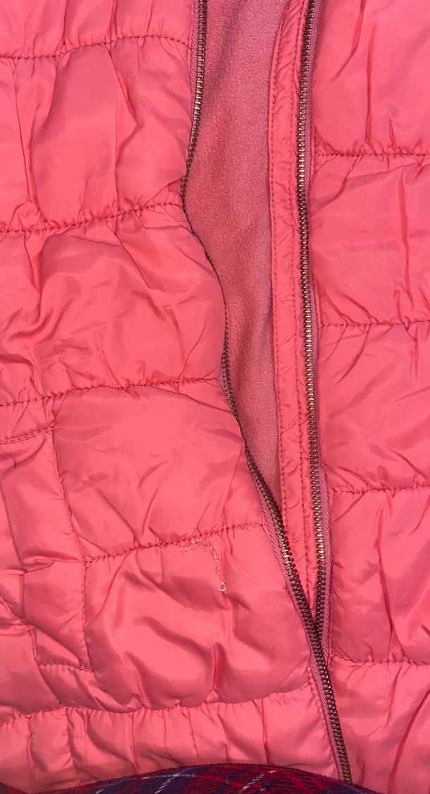 Kız Çocuk Kapüşonlu Fermuarlı Pembe Mont - Görsel 2