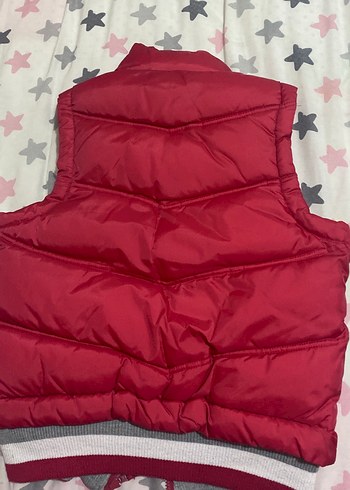 Kız Çocuk Kırmızı Fermuarlı Yelek - Görsel 2