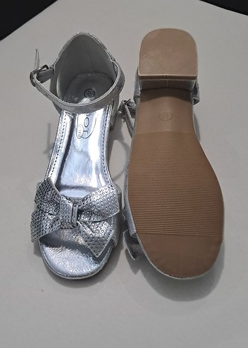 Kız Çocuk Gri Metalik Yılan Desenli Tokalı Ayakkabı sport uni - Görsel 5