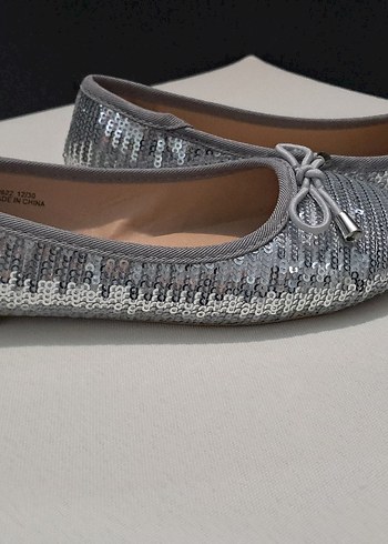 Kız Çocuk parıltılı gri Yılan Desenli Babet - Görsel 2