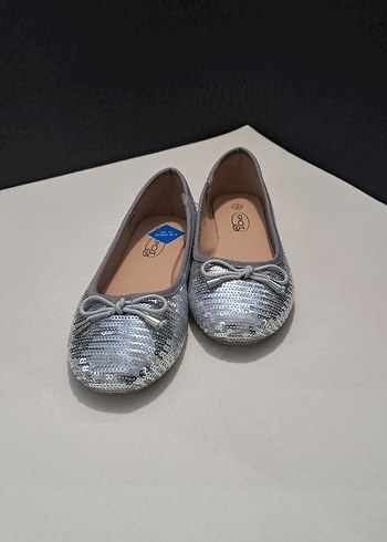 Kız Çocuk parıltılı gri Yılan Desenli Babet - Görsel 3