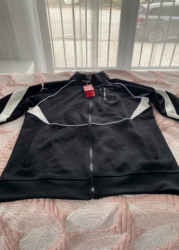 BMW Motorsport Siyah Fermuarlı Erkek Sweatshirt - Görsel 2