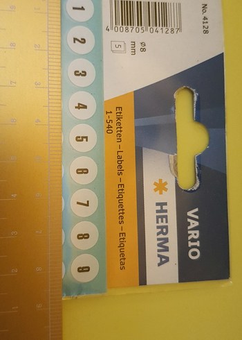 Mavi Sayı Etiketleri 1-540 Arası - Görsel 2