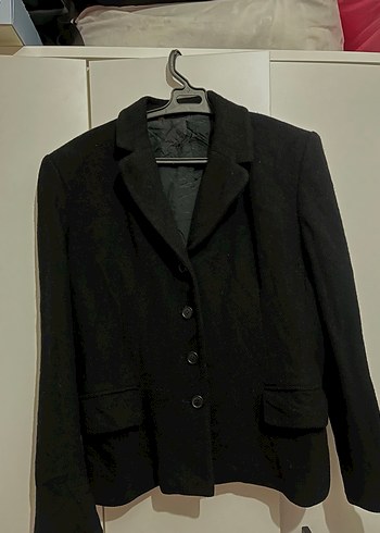 Düğmeli Siyah Kadın Blazer Ceket - Görsel 4