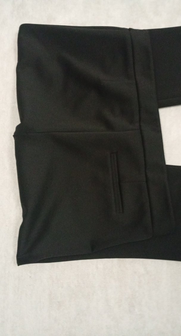 Siyah Kadın Midi Kumaş Pantolon - Görsel 2