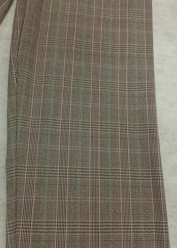 Bej Pilili Kadın Kumaş Pantolon - Görsel 2