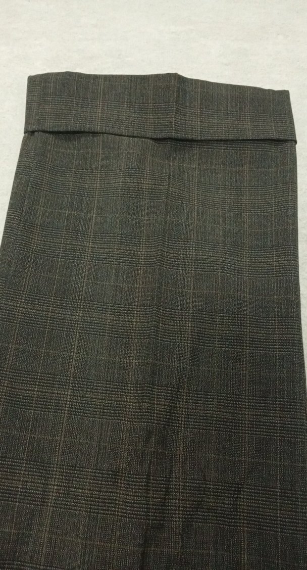 Düğmeli Kahverengi Midi Kadın Kumaş Pantolon - Görsel 2