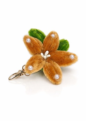 Kahve rengi lilyum çanta çharm - Görsel 2