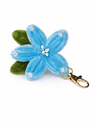 Açık mavi rengi lilyum çanta çharm - Görsel 2