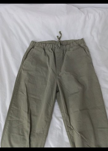 Kadın Bej Keten Normal Boy Bol Pantolon - Görsel 2