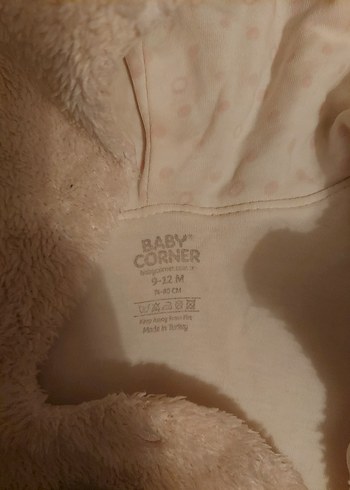 9-12 Ay Kız Bebek Penguenli Pelus Tulum - Görsel 4