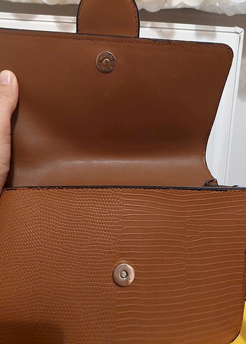 Provoq Kahverengi Yılan Derisi Desenli Askili Kadın Çanta - Görsel 5