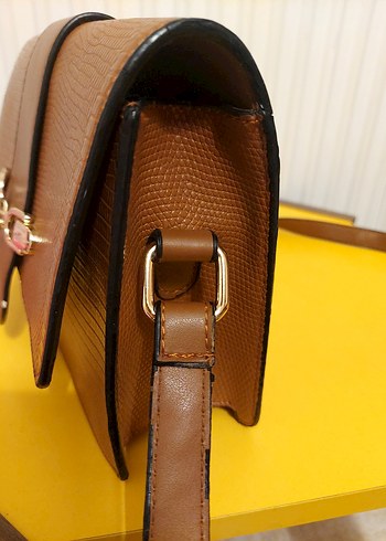 Provoq Kahverengi Yılan Derisi Desenli Askili Kadın Çanta - Görsel 3
