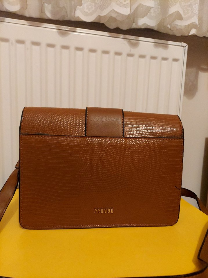 Provoq Kahverengi Yılan Derisi Desenli Askili Kadın Çanta - Görsel 2