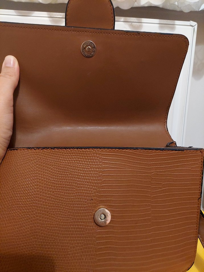 Provoq Kahverengi Yılan Derisi Desenli Askili Kadın Çanta - Görsel 5