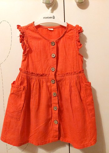 Lc Waikiki 18-24 Ay Kırmızı Kolsuz Düğmeli Elbise - Görsel 2