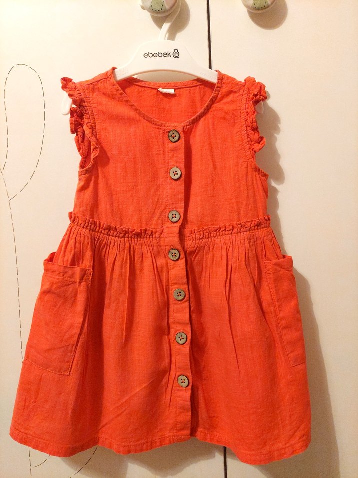 Lc Waikiki 18-24 Ay Kırmızı Kolsuz Düğmeli Elbise - Görsel 2