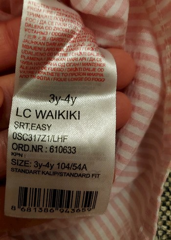 Lc Waikiki 3-4 Yaş Pembe Beyaz Çizgili Kız Çocuk Şort - Görsel 5