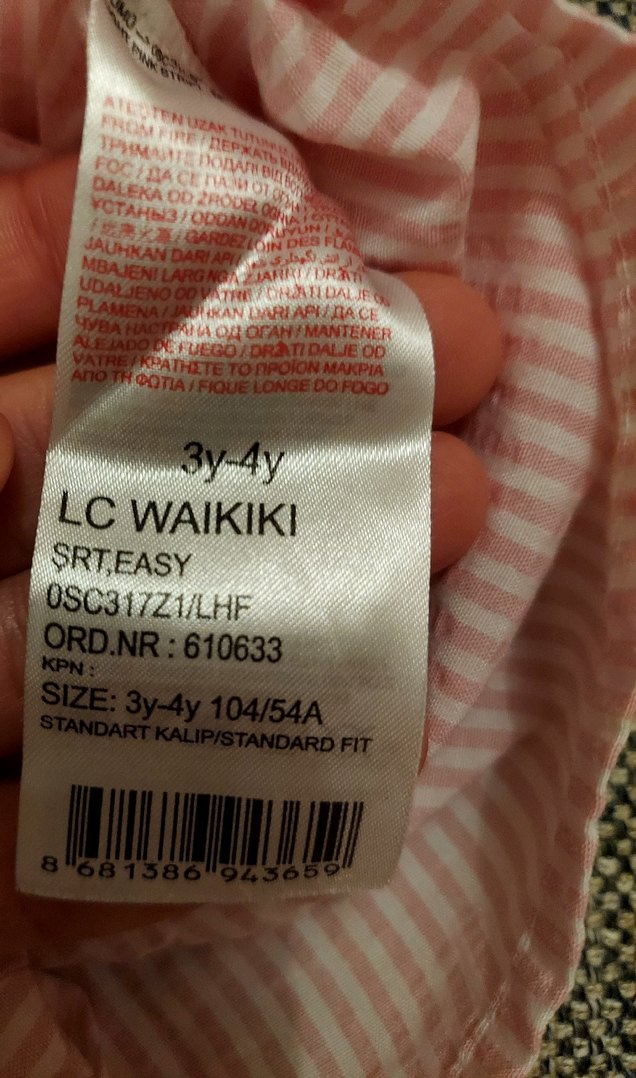 Lc Waikiki 3-4 Yaş Pembe Beyaz Çizgili Kız Çocuk Şort - Görsel 5