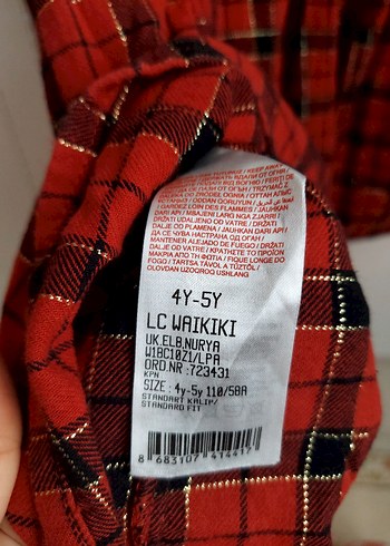 Lc Waikiki 4-5 Yaş Ekoseli Fırfırlı Uzun Kollu Kız Elbise - Görsel 6