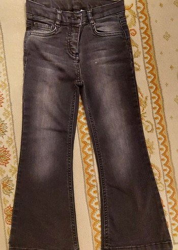 Panço 4-5 Yaş Kemer Detaylı Siyah Kız Kot Pantolon - Görsel 2