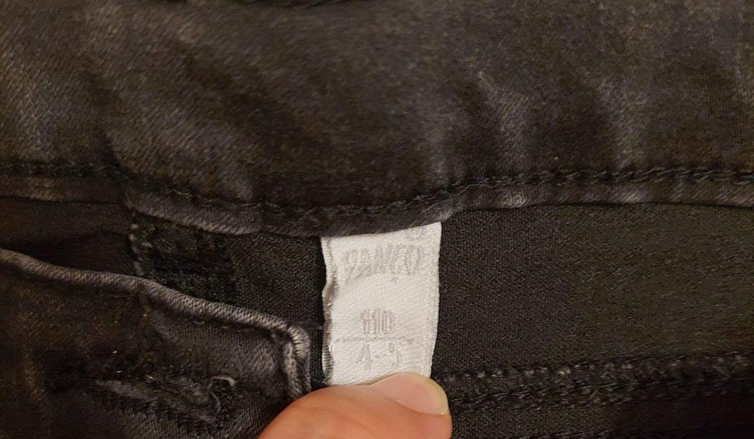 Panço 4-5 Yaş Kemer Detaylı Siyah Kız Kot Pantolon - Görsel 4