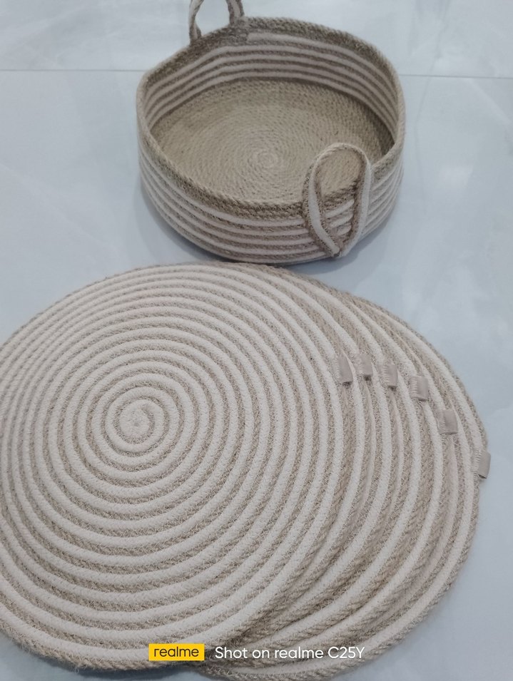 Hasır ve kordon ipten supla takımı - Görsel 2