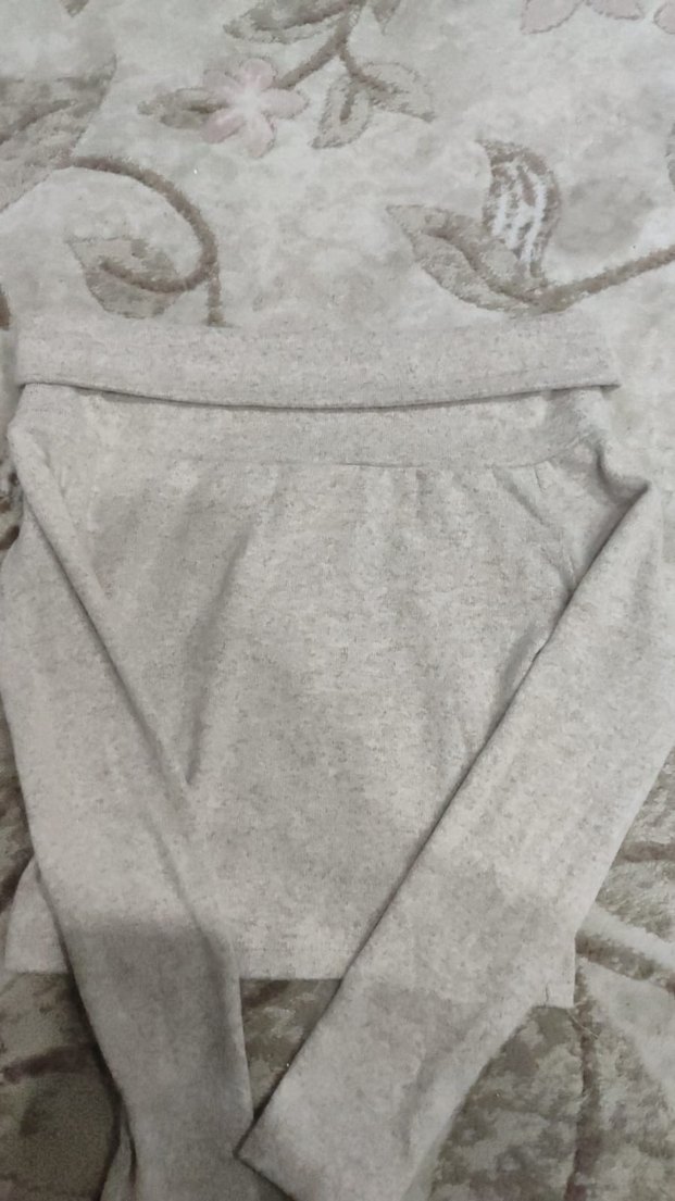 Gri Kürklü Uzun Kollu Kadın Kazak - Görsel 2