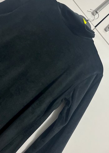 Siyah Uzun Kollu Yüksek Yakalı Triko Elbise - Görsel 2